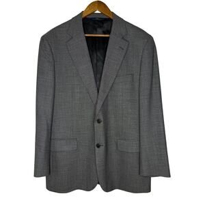 Brooks Brothers 346 43R Gray Wool Blend Blazer Classic Fit Two-Button Jacket